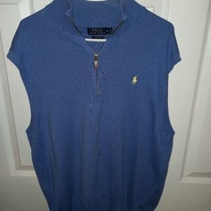 Mens POLO, Sweater Vest, 1/4 zip light XL